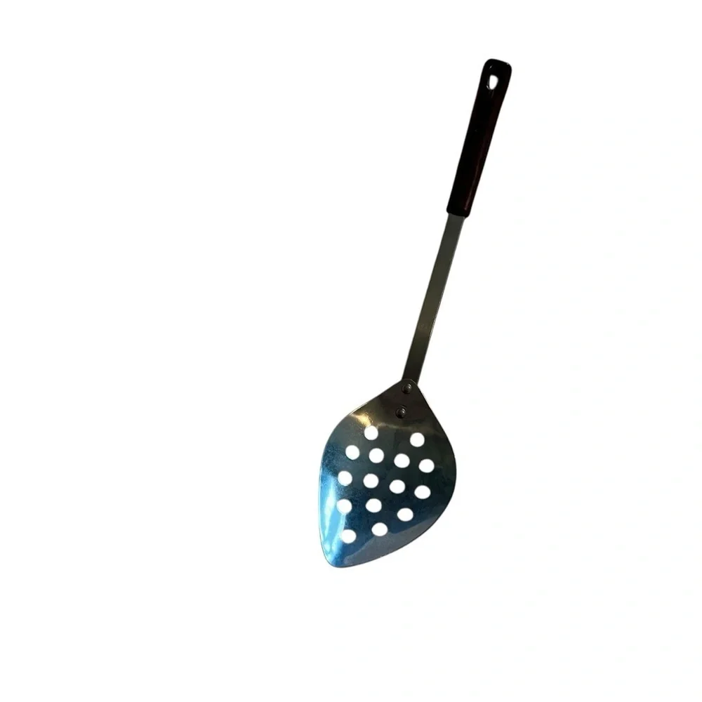 kaylan stainless steel slotted spoon kitchen utensil vintage retro